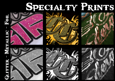 special effects inks: glitter, foil, puff, high density, caviar beads and more